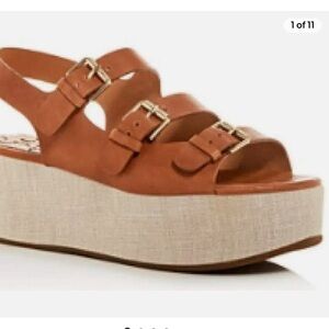 Chie Mihara Women's Olaf Slingback Platform Sandal Size 38 Made In Spain